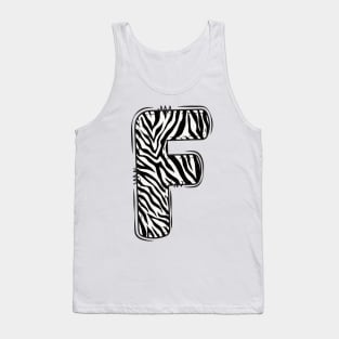 Zebra Letter F Tank Top